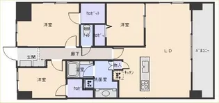 レーベン谷山中央LIBERTE303号【3階】の間取り