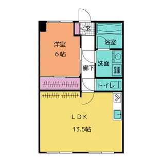 アーバンハイツ利平治【2階】の間取り