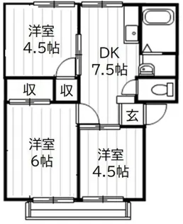 メゾン有明 A【2階】の間取り
