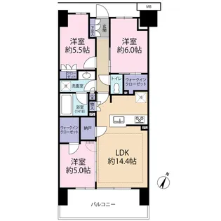 SHINTO CITY C棟【5階】の間取り