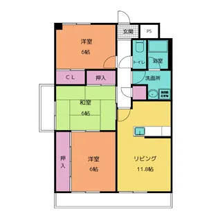 サニーコート高蔵寺【3階】の間取り