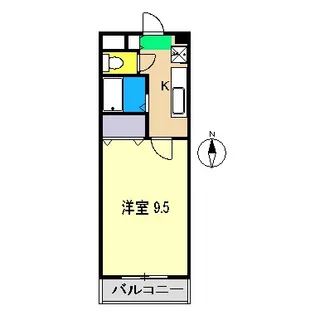 1Kの間取り画像