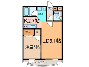 エクスプライス共栄【1階】の間取り