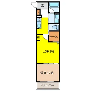 岐阜県岐阜市玉姓町3【マンション】の間取り