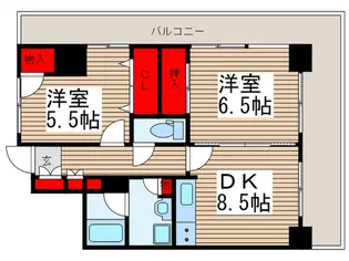 INSURANCE BLDG.XIX【10階】の間取り