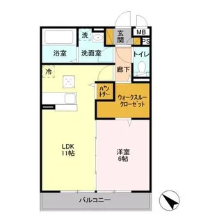 千葉県八千代市大和田新田【アパート】の間取り