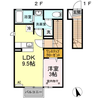 福島県郡山市富久山町久保田字金堀田【アパート】の間取り