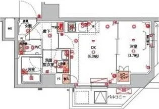 ハーモニーレジデンス山手サウス大塚【7階】の間取り