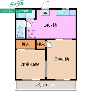 コーポ原【2階】の間取り