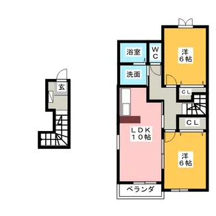 ポラリス B【2階】の間取り