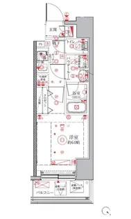 クレイシアIDZ横浜桜木町【7階】の間取り