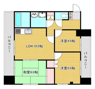 大阪府東大阪市北石切町【マンション】の間取り