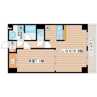 ラ・フェルメール【7階】の間取り