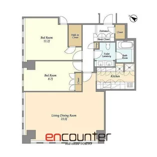 プルデンシャルタワーレジデンス【30階】の間取り