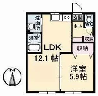 グランセフィラ B棟【1階】の間取り