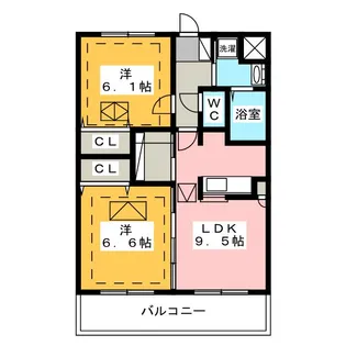 ルネス カトレアコート【1階】の間取り