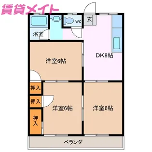 ハイムグレース A棟【1階】の間取り