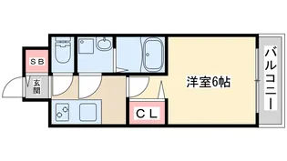 ファステート北大阪ラッセル【5階】の間取り