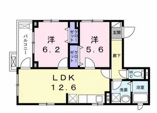 東京都世田谷区深沢1【マンション】の間取り