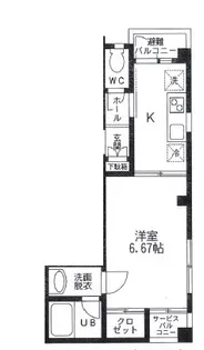 コートハウス小久保【3階】の間取り