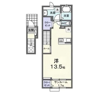 1Rの間取り画像