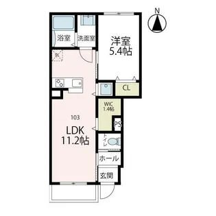 グレース湘南【1階】の間取り