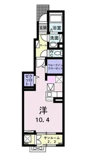 エストレージャ北鬼柳B【1階】の間取り