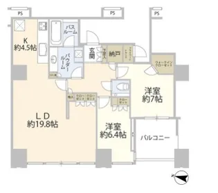 ワールドシティタワーズ【29階】の間取り