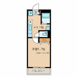 グランパルク駒場野【1階】の間取り
