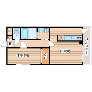 レーベンス柏木【3階】の間取り