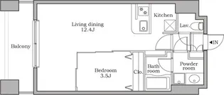 東京都港区芝大門1【マンション】の間取り