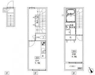東京都武蔵野市吉祥寺北町2【アパート】の間取り