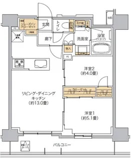 リビオメゾン西麻布【11階】の間取り