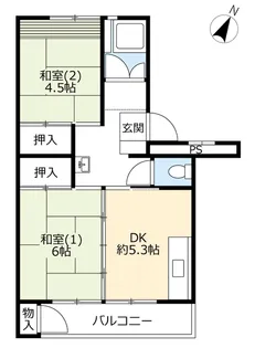 UR芝山【2階】の間取り