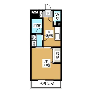 クレイドル片倉【1階】の間取り