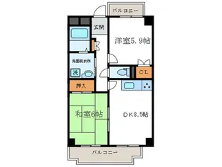 CRASIS昭和通【2階】の間取り