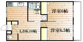 マンション津高【3階】の間取り