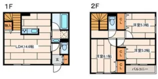 神奈川県川崎市中原区宮内4【アパート】の間取り
