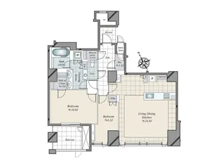 パークマンション鳥居坂【1階】の間取り