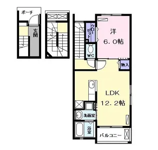 コーポ宮東【3階】の間取り