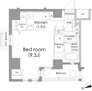 パークハビオ戸越【13階】の間取り