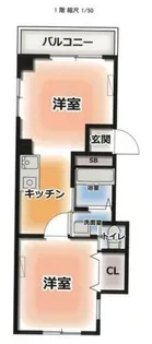 ハイツ掘割【2階】の間取り