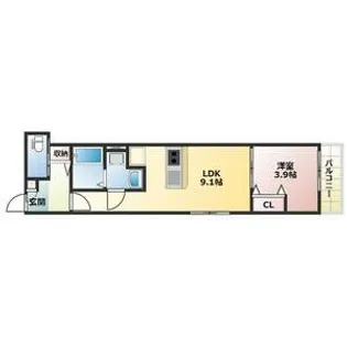 アーバンコート伝法【3階】の間取り