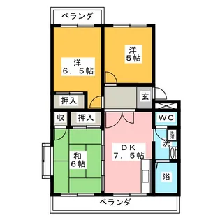 平松マンション【2階】の間取り