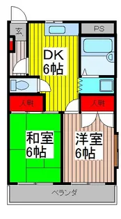 ジュネシオン大熊Part1【4階】の間取り