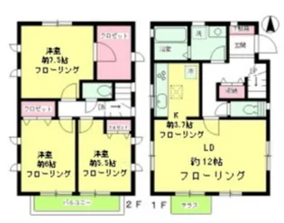 東京都世田谷区弦巻1【一戸建】の間取り