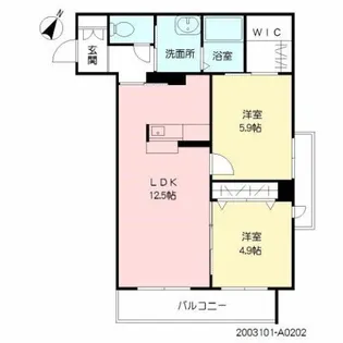 カーサ・レジオ【2階】の間取り