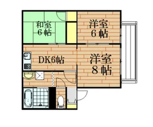 フロンティア E棟【2階】の間取り