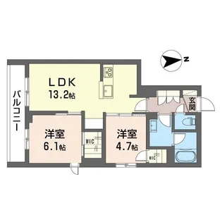 ル アヴィオン【2階】の間取り