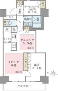 Brillia ist 東雲キャナルコート【12階】の間取り